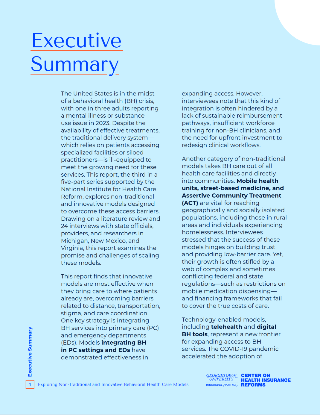 executive summary cover